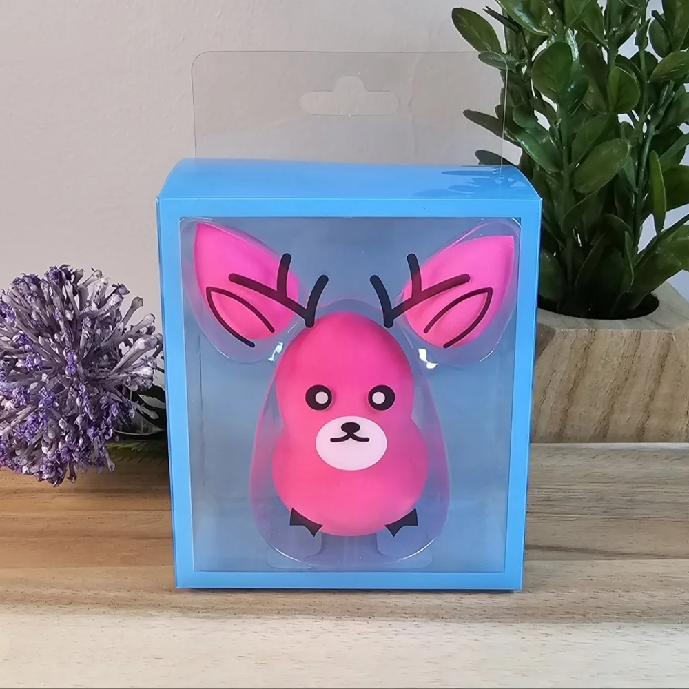 Pink Makeup Beauty Blender Set Cute Reindeer Three Piece Full Size & Mini New